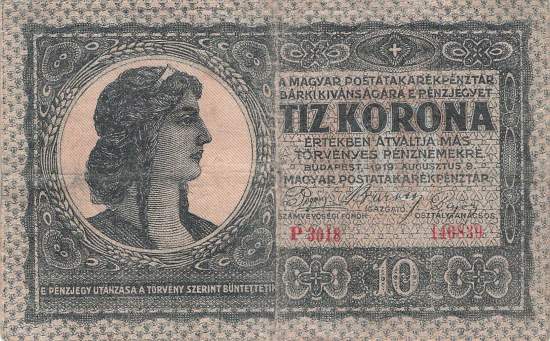 Ungarn p41 10 Korona 1919